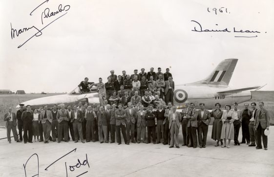 Photos of 'The Sound Barrier' film crew and cast & plane