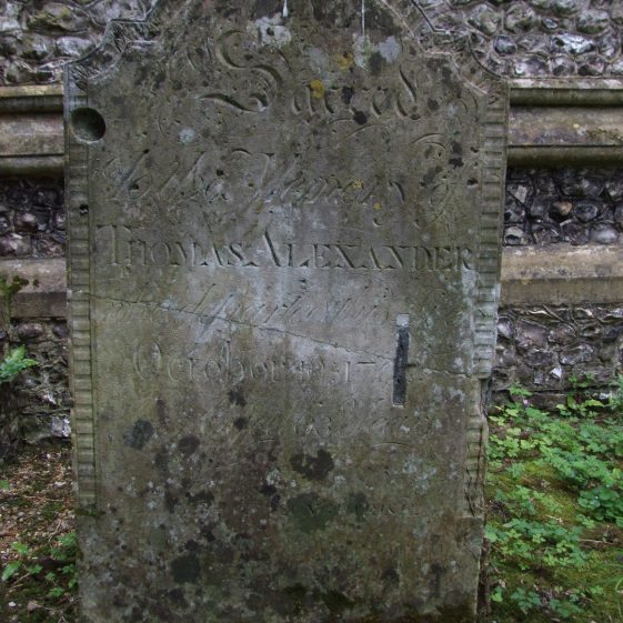 Headstone for Thomas ALEXANDER (1796, zone CFG) | Peter Granger