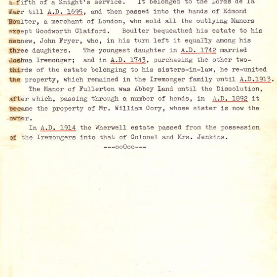 Page 6 - The History of Wherwell | Wherwell WI (1951)