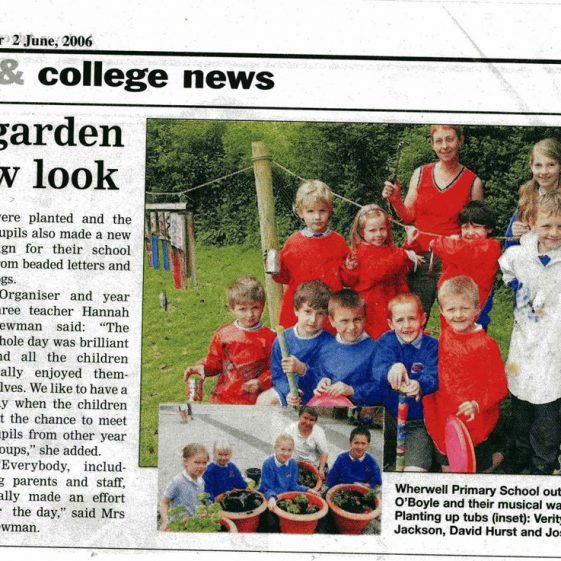 Wherwell Primary School. Garden Makeover. 2006. | Andover Advertiser.