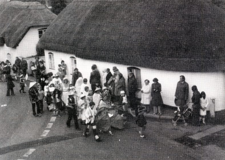 jubilee-procession-outside-gavel-barn-1977 | Wherwell Anthology (1977)